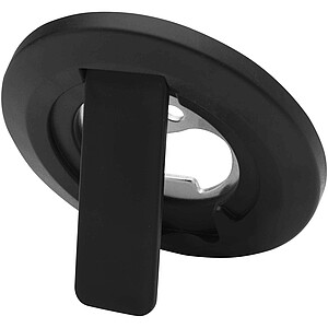 Ain recycled plastic magnetic phone stand with bottle opener, solid black