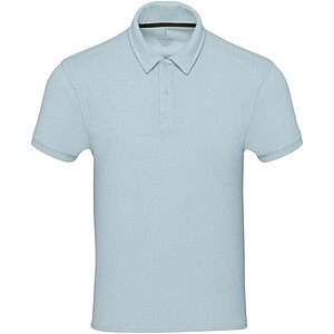 Akoya GRS recycled terry unisex polo, cloud blue