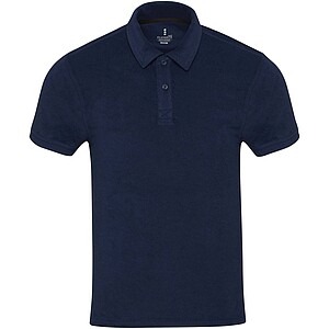 Akoya GRS recycled terry unisex polo, navy
