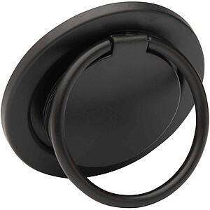 Albali recycled plastic magnetic phone holder with ring stand, solid black