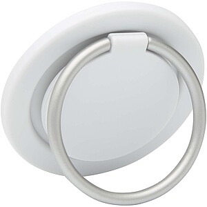 Albali recycled plastic magnetic phone holder with ring stand, white