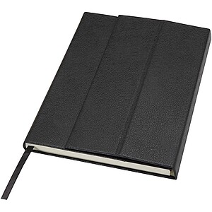 Alejandra A5 recycled plastic hard cover notebook, solid black