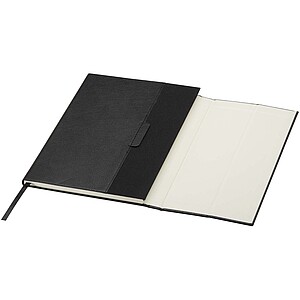 Alejandra A5 recycled plastic hard cover notebook, solid black