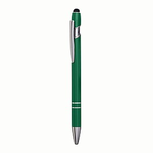 Alu ball pen MERCHANT w/touch tip, green