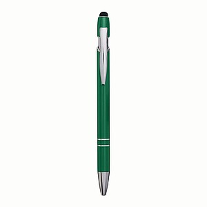 Alu ball pen MERCHANT w/touch tip, green
