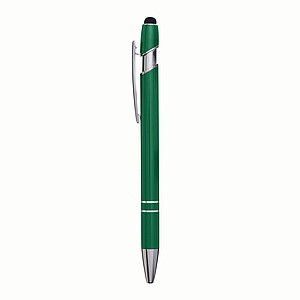 Alu ball pen MERCHANT w/touch tip, green