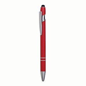 Alu ball pen MERCHANT w/touch tip, red