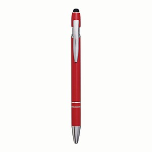 Alu ball pen MERCHANT w/touch tip, red