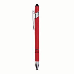 Alu ball pen MERCHANT w/touch tip, red
