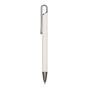 Aluminium ballpoint pen, white