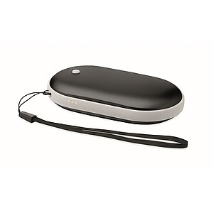 Aluminium electric hand warmer, black
