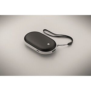 Aluminium electric hand warmer, black