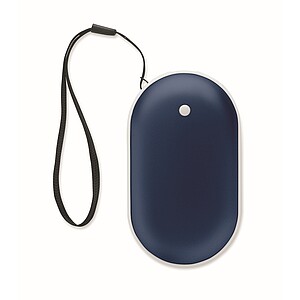 Aluminium electric hand warmer, blue