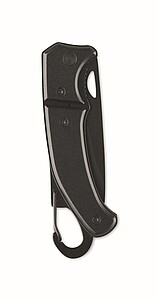 Aluminium foldable knife with carabiner