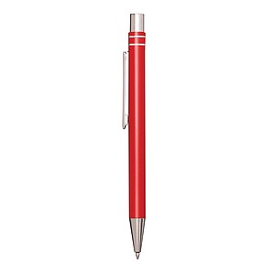Aluminium gel ballpoint pen, red