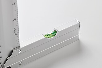 Aluminium level ruler 30 cm, silver