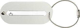 Aluminium luggage tag Silver