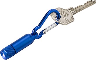 Aluminium mini torch with carabiner Tracy
