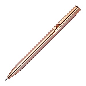 Aluminium push pen, shiny metalic