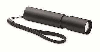 Aluminium rechargeable torch, black