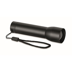 Aluminium rechargeable torch, black