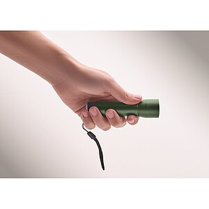 Aluminium rechargeable torch, dark green