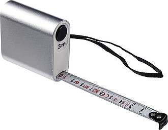 Aluminium tape measure Frances, silver