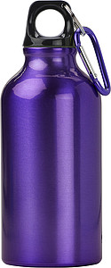 Aluminium water flask (400 ml) with carabiner.