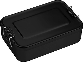 Aluminum lunch box with closure