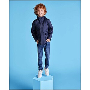 America kids padded parka jacket, solid black
