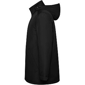 America kids padded parka jacket, solid black