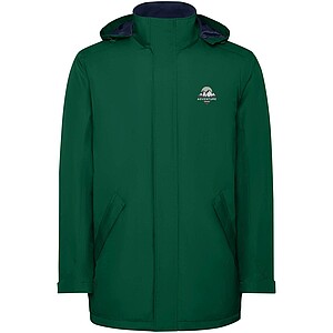 America mens padded parka jacket, bottle green