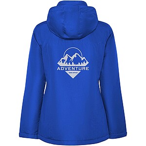 America womens padded parka jacket, royal blue