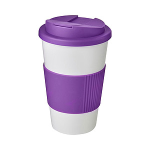 Americano® 350 ml tumbler with grip & spill-proof lid