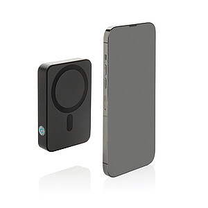 Amporia RCS recycled plastic 10.000mAh magnetic powerbank, black