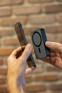 Amporia RCS recycled plastic 10.000mAh magnetic powerbank, black