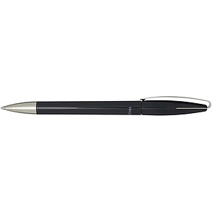 Ana recycled plastic ballpoint pen (blue ink), solid black