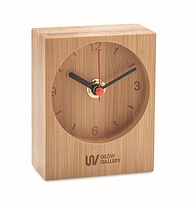 Analogue bamboo table clock