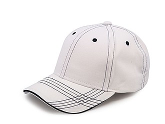ANDREW six panel baseball cap, white