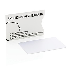 Anti-skimming shield card, white