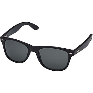 Arlo bamboo sunglasses with black coating, solid black