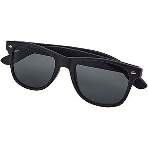 Arlo bamboo sunglasses with black coating, solid black