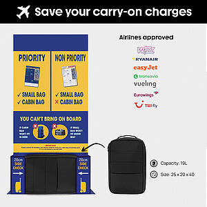 Armond Aware™ RPET Free On Board travel pack, navy