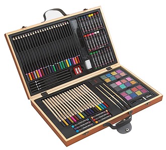 Art colouring set "Monet" in wooden box,colour coloured