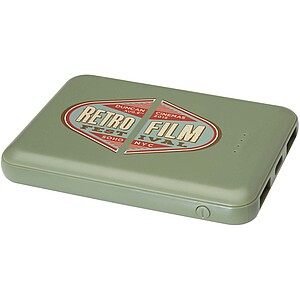 Asama 5000 mAh Type-C recycled plastic power bank, heather green