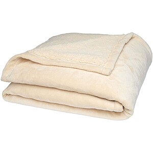 Ashen GRS recycled sherpa blanket, oatmeal