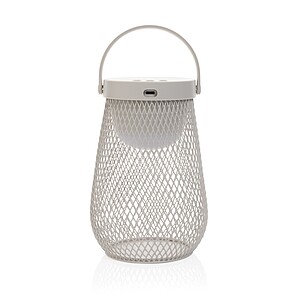 Aurora RCS recycled plastic USB re-chargeable table lamp, grey