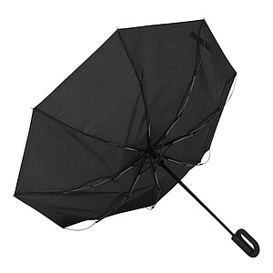 Automatic open/close windproof pocket umbrella, black