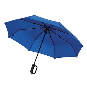 Automatic open/close windproof pocket umbrella, blue
