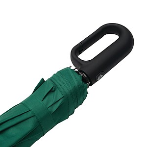 Automatic open/close windproof pocket umbrella, dark green
